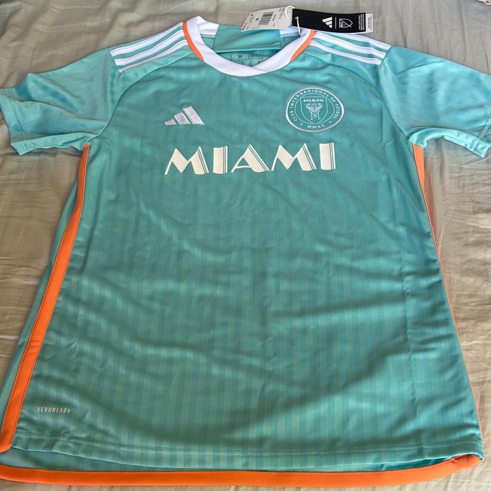 adidas Inter Miami Teal and Orange Soccer Jersey